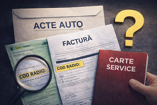 Unde găsești codul radio?
